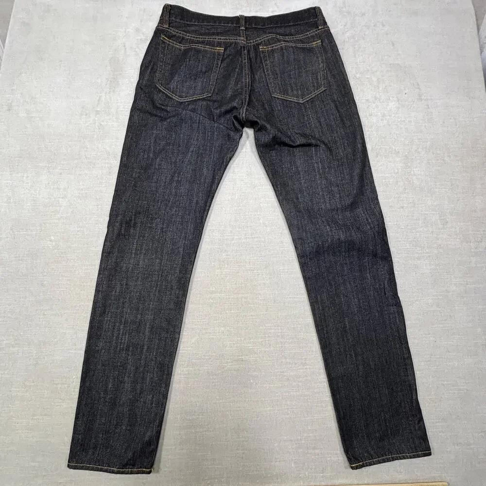 J.Crew The Driggs Mens Slim‎ Fit Dark Wash Denim Jeans 32x32 Urban Edgy Grunge